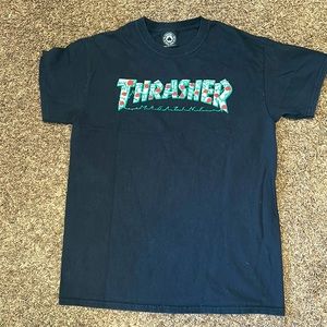 Boys Thrasher Black Short Sleeve Tshirt size medium